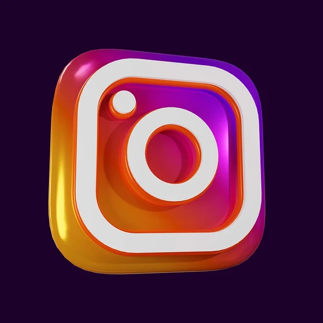 3d instagram logo